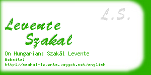 levente szakal business card